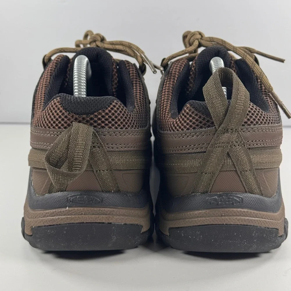 KEEN Mens Voyageur Hiking Shoes Brown Black Low Top Trail Sneaker 1018577 US 9.5
